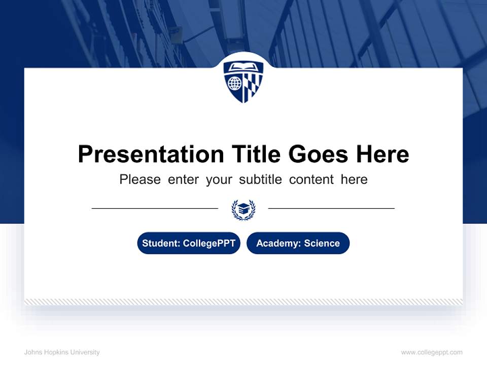 Johns Hopkins University National Scholarship Defense PPT Template4:3 ratio PPT effect preview image4