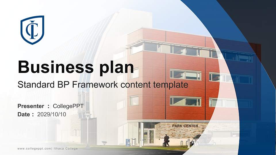 Ithaca College Competition/Entrepreneurship Contest PPT Template16:9 ratio PPT effect preview image