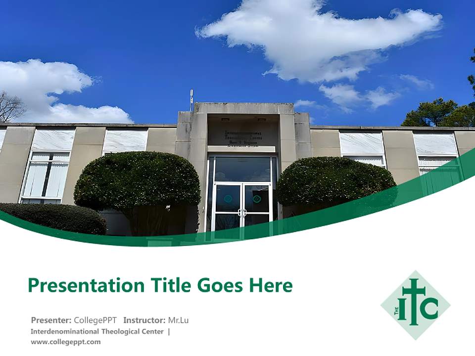 Interdenominational Theological Center Course/Courseware Creation PPT Template4:3 ratio PPT effect preview image5