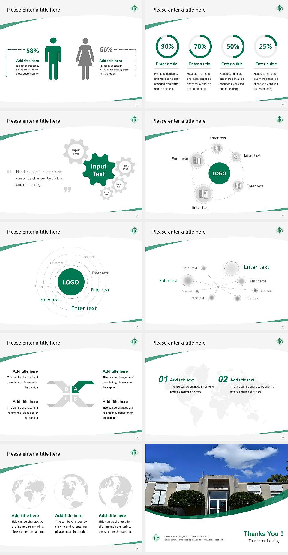 Interdenominational Theological Center Course/Courseware Creation PPT Template4:3 ratio PPT effect preview image4