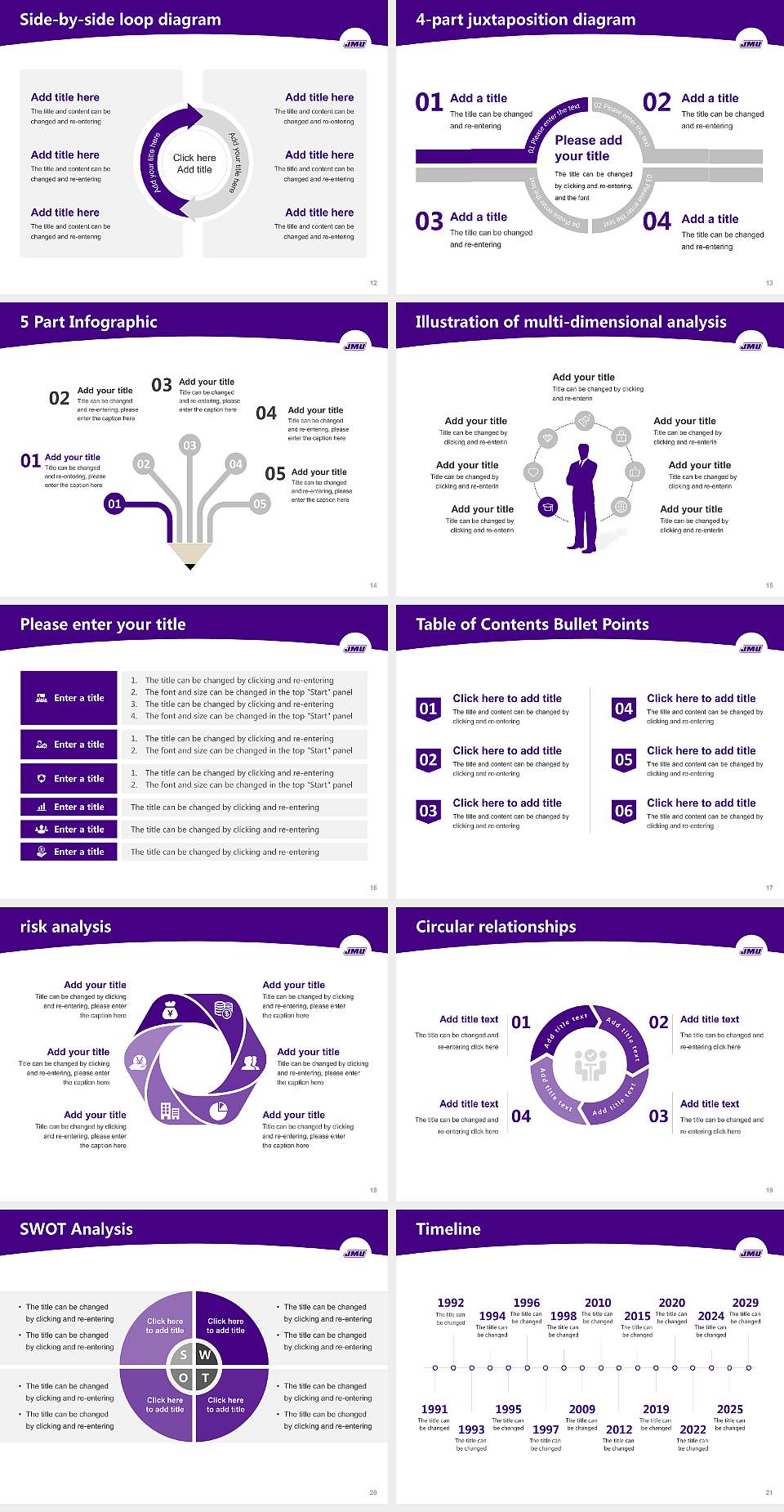 James Madison University Academic Presentation/Research Findings Report PPT Template4:3 ratio PPT effect preview image3