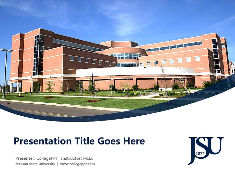 Jackson State University Course/Courseware Creation PPT Template4:3 ratio PPT effect preview image5