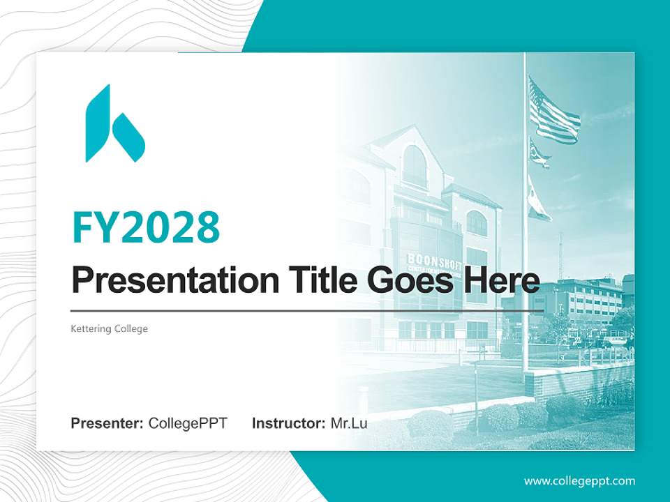 Kettering College Academic Presentation/Research Findings Report PPT Template4:3 ratio PPT effect preview image5