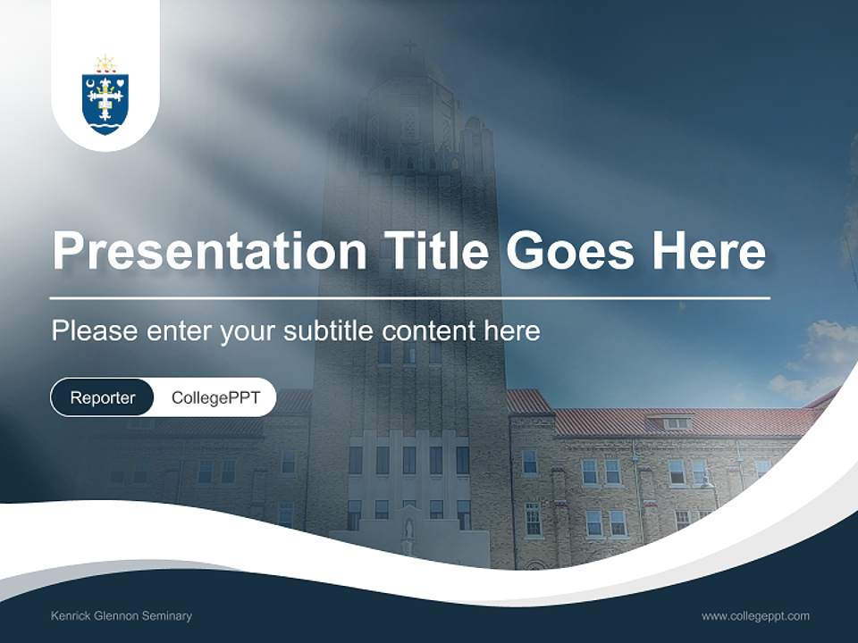Kenrick Glennon Seminary Lecture Sharing and Networking Event PPT Template4:3 ratio PPT effect preview image4