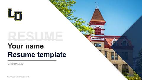 Lakeland University Resume PPT Template