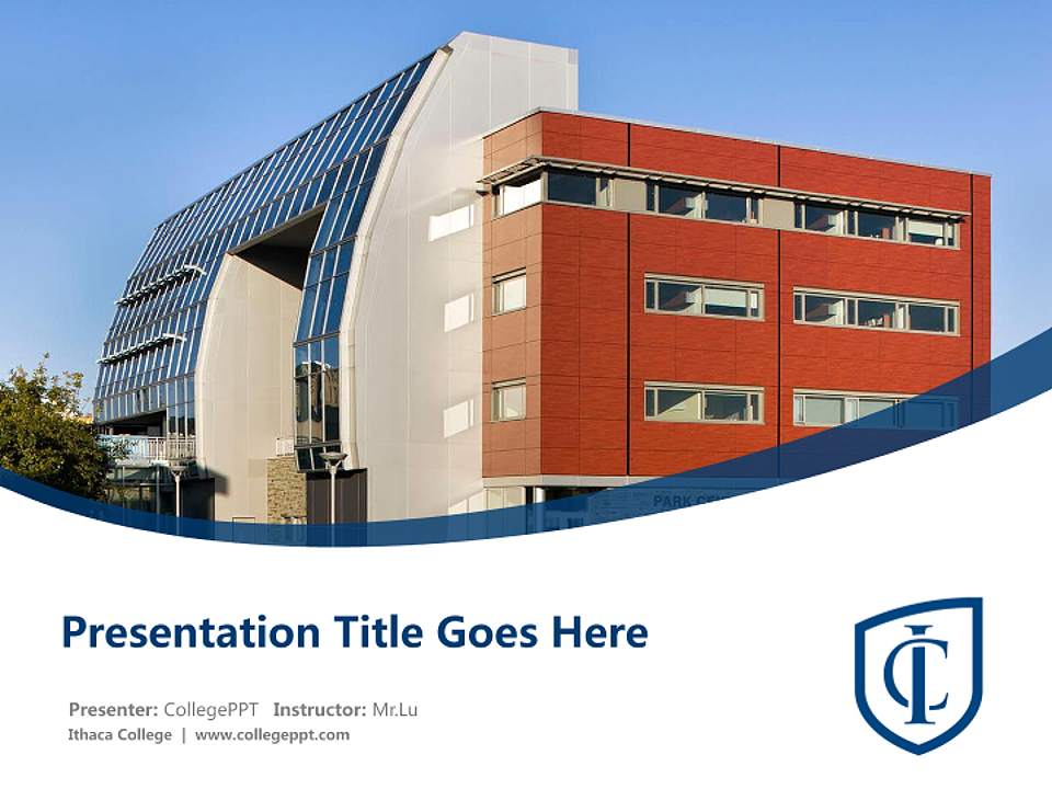 Ithaca College Course/Courseware Creation PPT Template4:3 ratio PPT effect preview image5