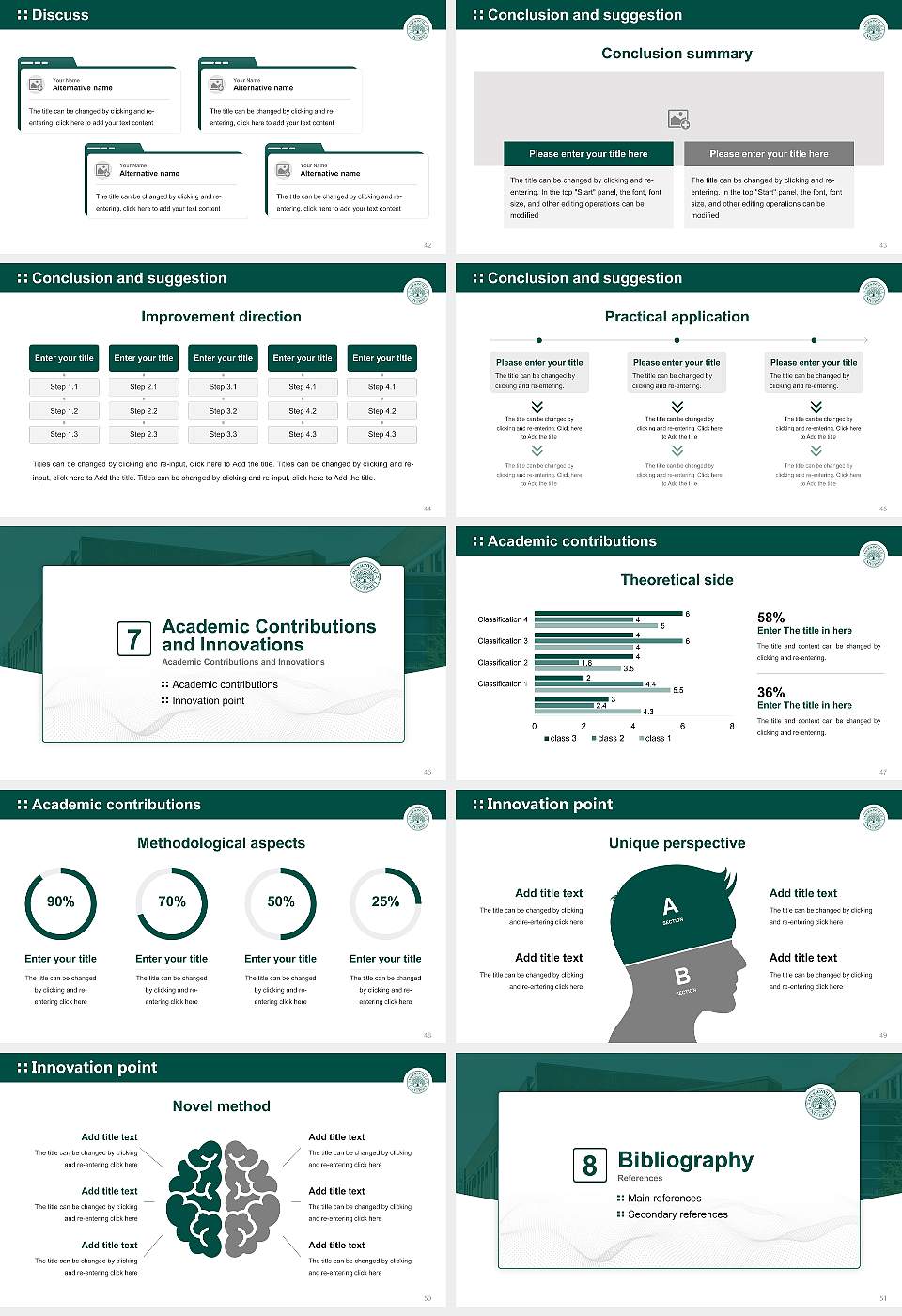 Jacksonville University Graduation Thesis Defense PPT Template16:9 ratio PPT effect preview image6