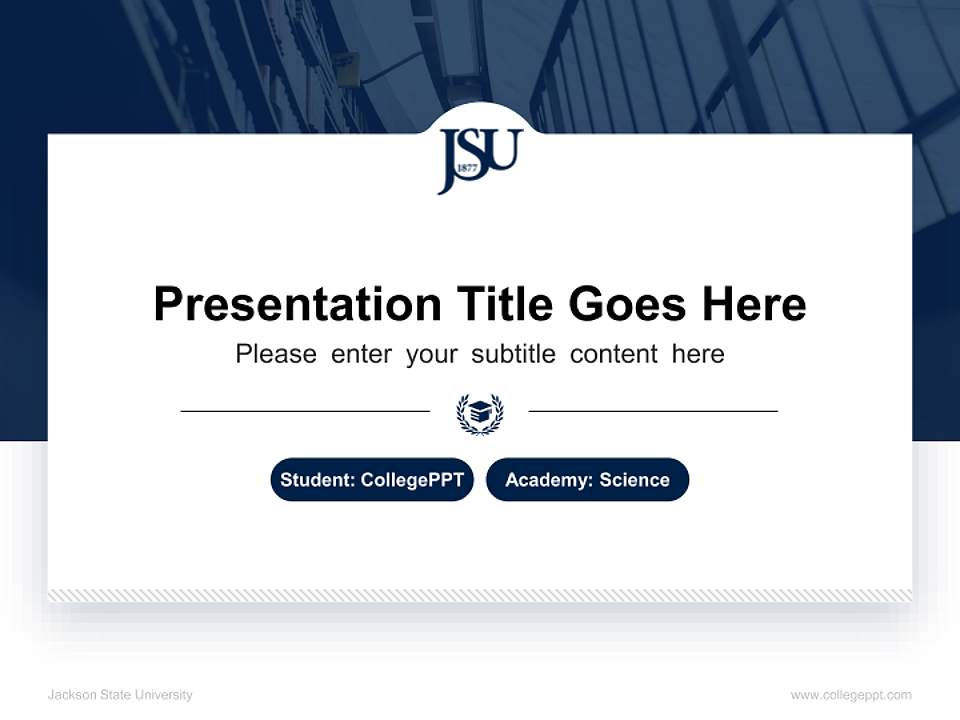 Jackson State University National Scholarship Defense PPT Template4:3 ratio PPT effect preview image4