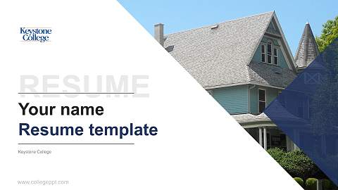 Keystone College Resume PPT Template