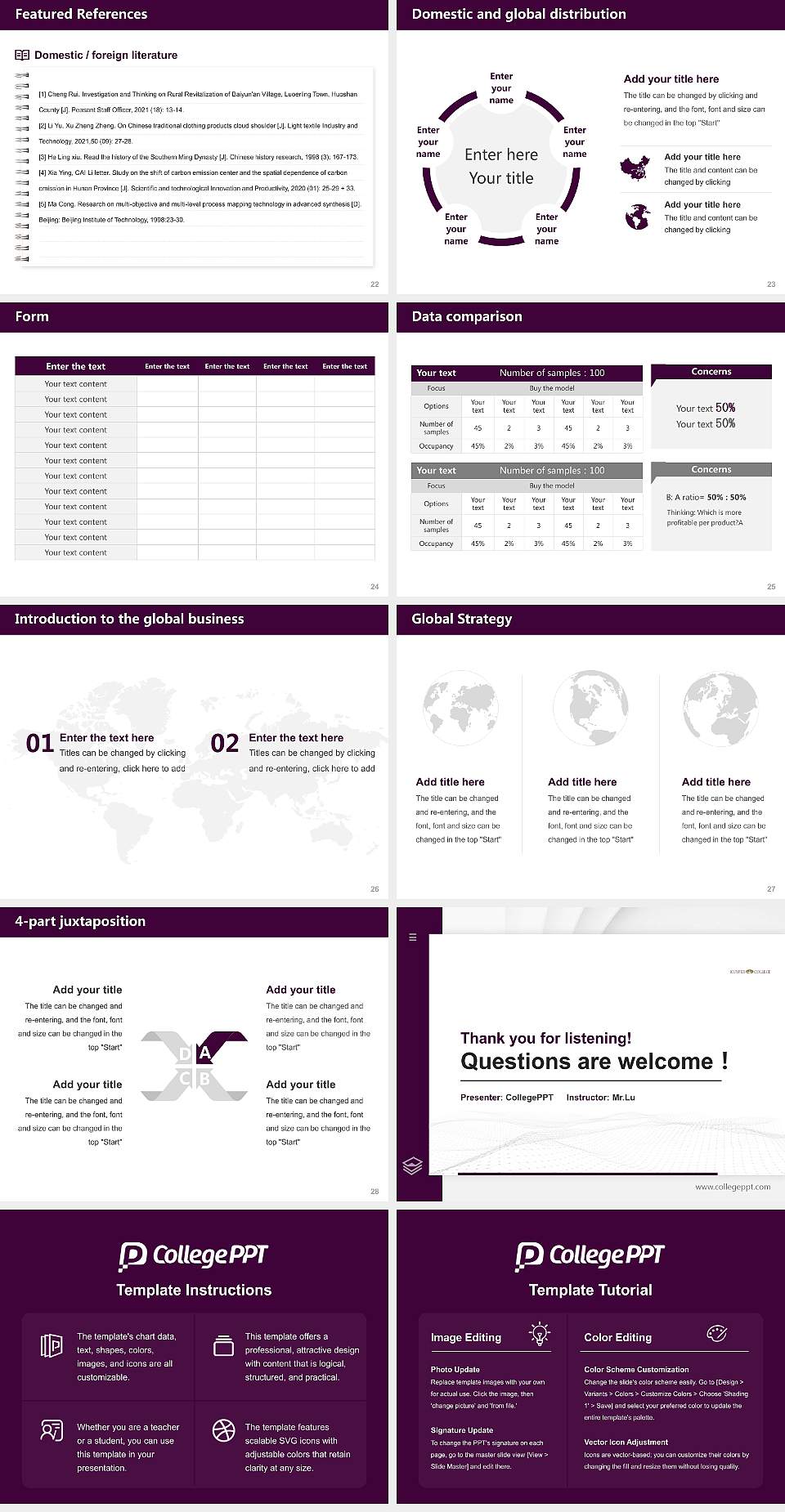 Kuyper College Thesis Proposal/Graduation Defense PPT Template4:3 ratio PPT effect preview image4