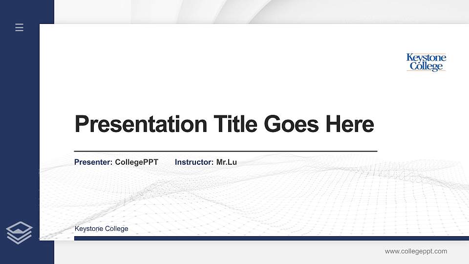 Keystone College Thesis Proposal/Graduation Defense PPT Template16:9 ratio PPT effect preview image