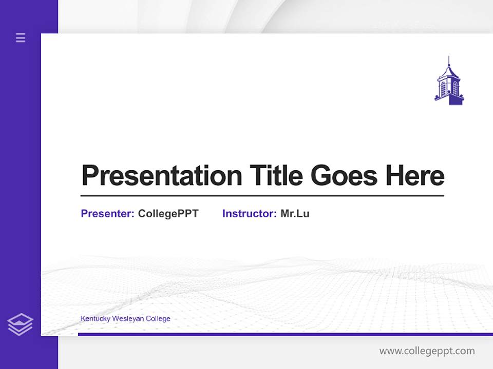 Kentucky Wesleyan College Thesis Proposal/Graduation Defense PPT Template4:3 ratio PPT effect preview image5