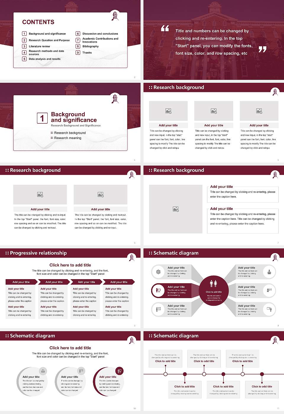 Kutztown University of Pennsylvania Graduation Thesis Defense PPT Template16:9 ratio PPT effect preview image2