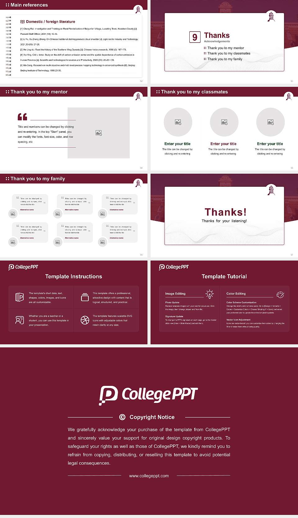 Kutztown University of Pennsylvania Graduation Thesis Defense PPT Template16:9 ratio PPT effect preview image7