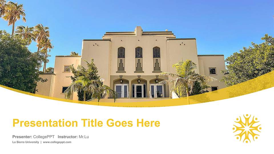 La Sierra University Course/Courseware Creation PPT Template16:9 ratio PPT effect preview image