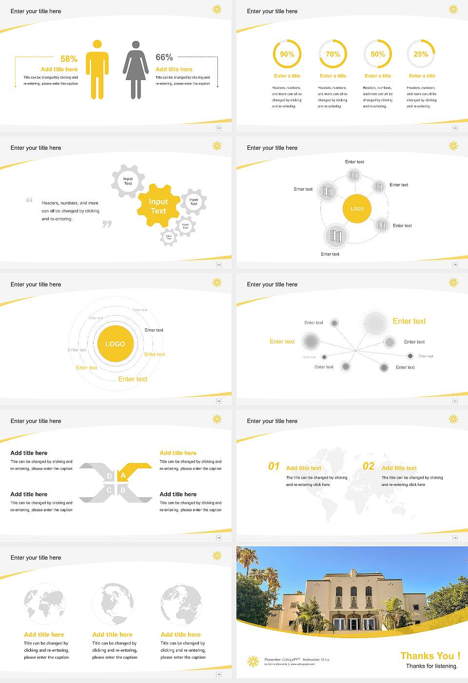 La Sierra University Course/Courseware Creation PPT Template16:9 ratio PPT effect preview image4