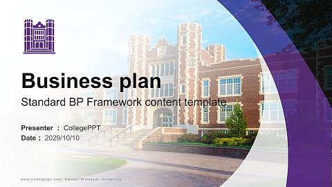 Kansas Wesleyan University Competition/Entrepreneurship Contest PPT Template