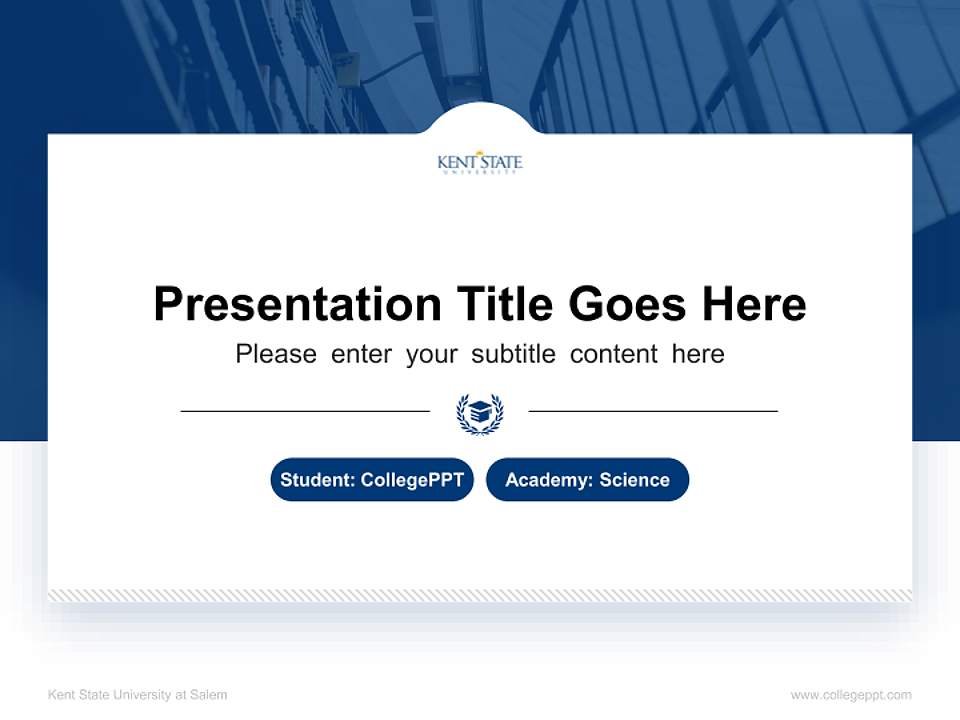 Kent State University at Salem National Scholarship Defense PPT Template4:3 ratio PPT effect preview image4
