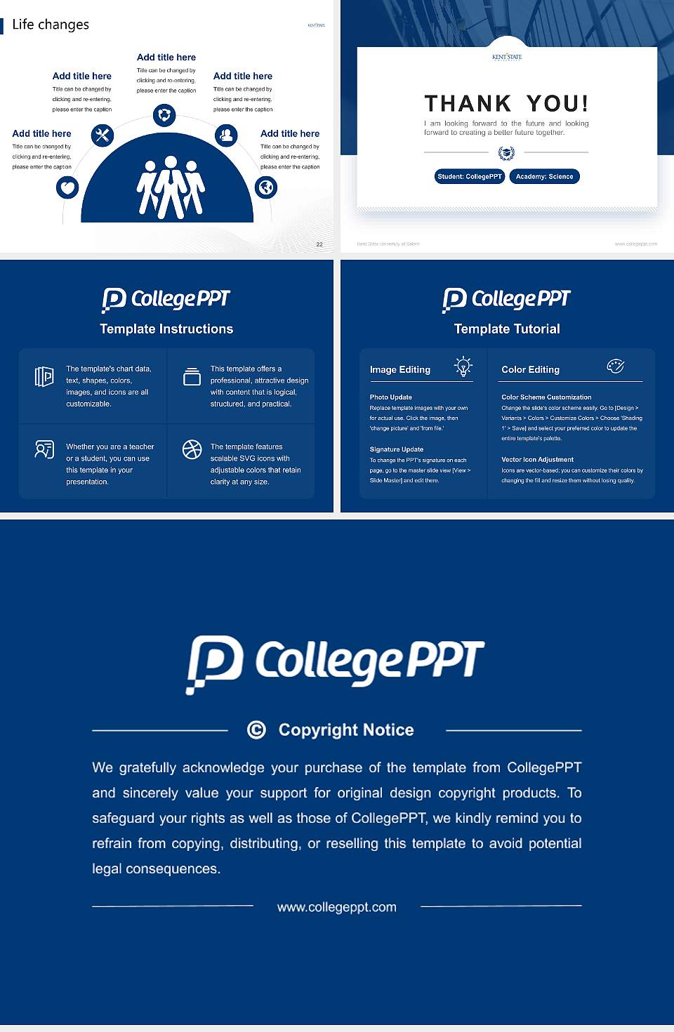 Kent State University at Salem National Scholarship Defense PPT Template4:3 ratio PPT effect preview image4