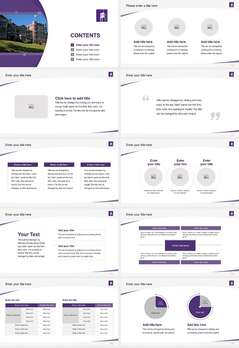Knox College Course/Courseware Creation PPT Template16:9 ratio PPT effect preview image2