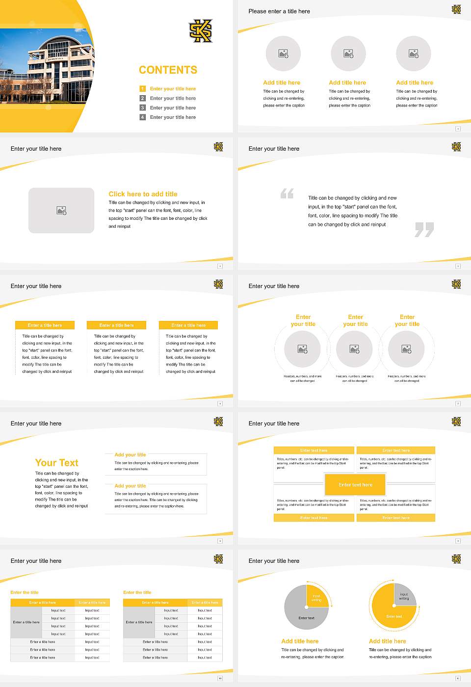 Kennesaw State University Course/Courseware Creation PPT Template16:9 ratio PPT effect preview image2