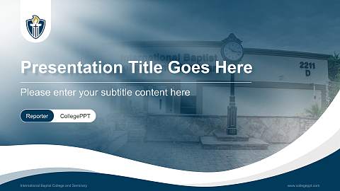 International Baptist College and Seminary Lecture Sharing and Networking Event PPT Template