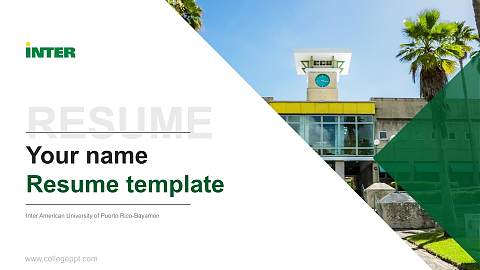 Inter American University of Puerto Rico-Bayamon Resume PPT Template
