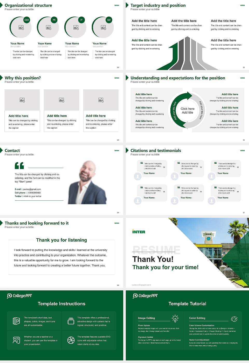 Inter American University of Puerto Rico-Bayamon Resume PPT Template16:9 ratio PPT effect preview image4