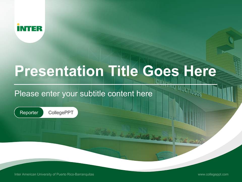 Inter American University of Puerto Rico-Barranquitas Lecture Sharing and Networking Event PPT Template4:3 ratio PPT effect preview image4