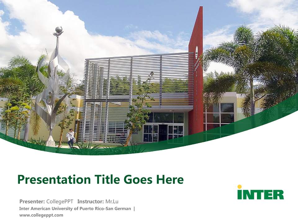 Inter American University of Puerto Rico-San German Course/Courseware Creation PPT Template4:3 ratio PPT effect preview image5