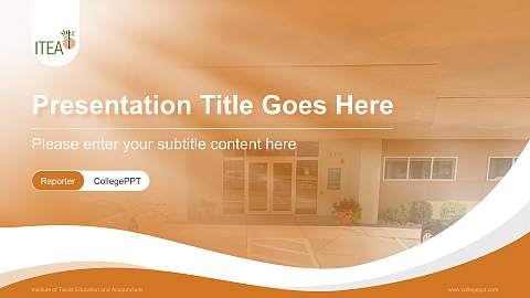 Institute of Taoist Education and Acupuncture Lecture Sharing and Networking Event PPT Template