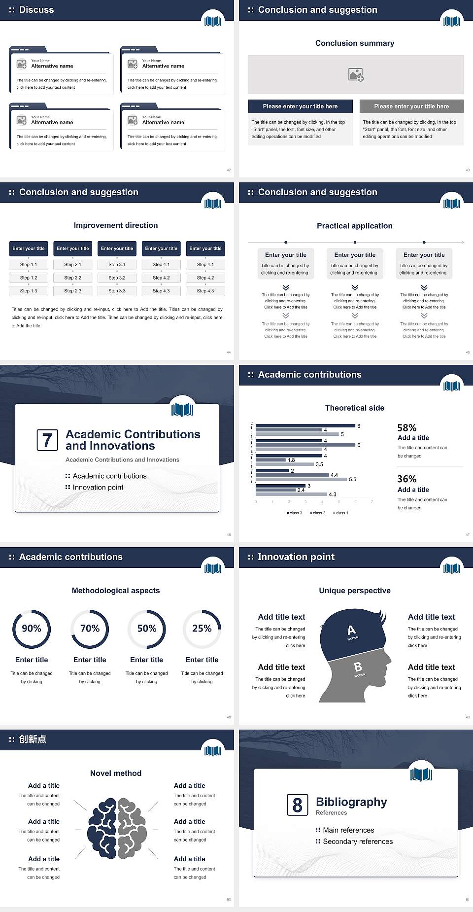 Institute for Clinical Social Work Graduation Thesis Defense PPT Template4:3 ratio PPT effect preview image6