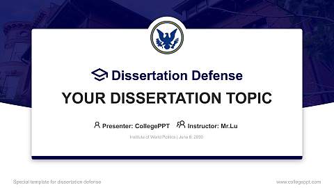 Institute of World Politics Graduation Thesis Defense PPT Template