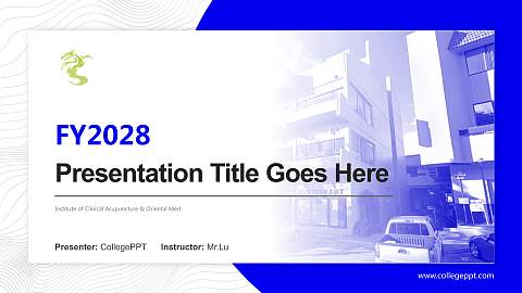 Institute of Clinical Acupuncture & Oriental Med Academic Presentation/Research Findings Report PPT Template