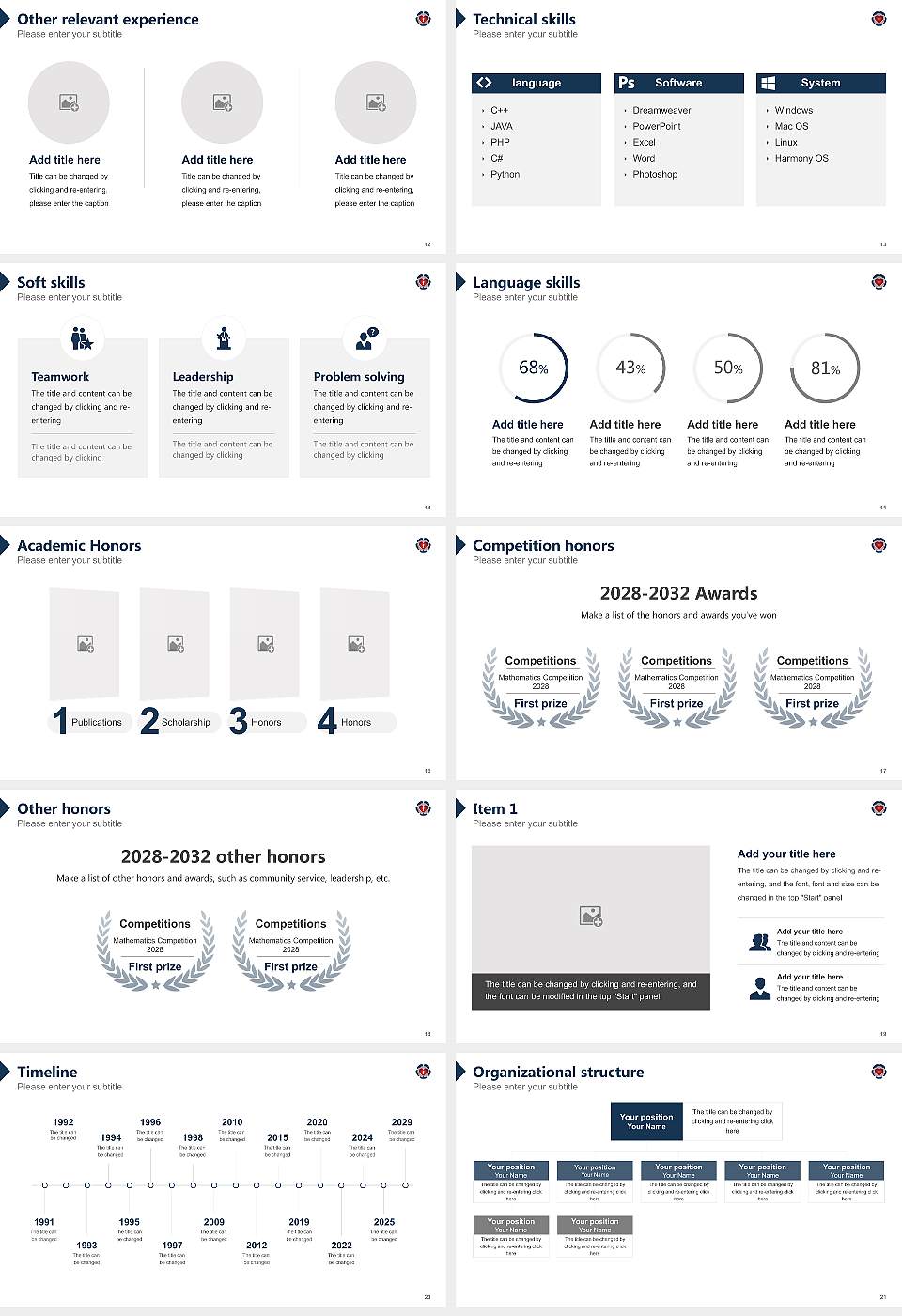 Institute of Lutheran Theology Resume PPT Template16:9 ratio PPT effect preview image3