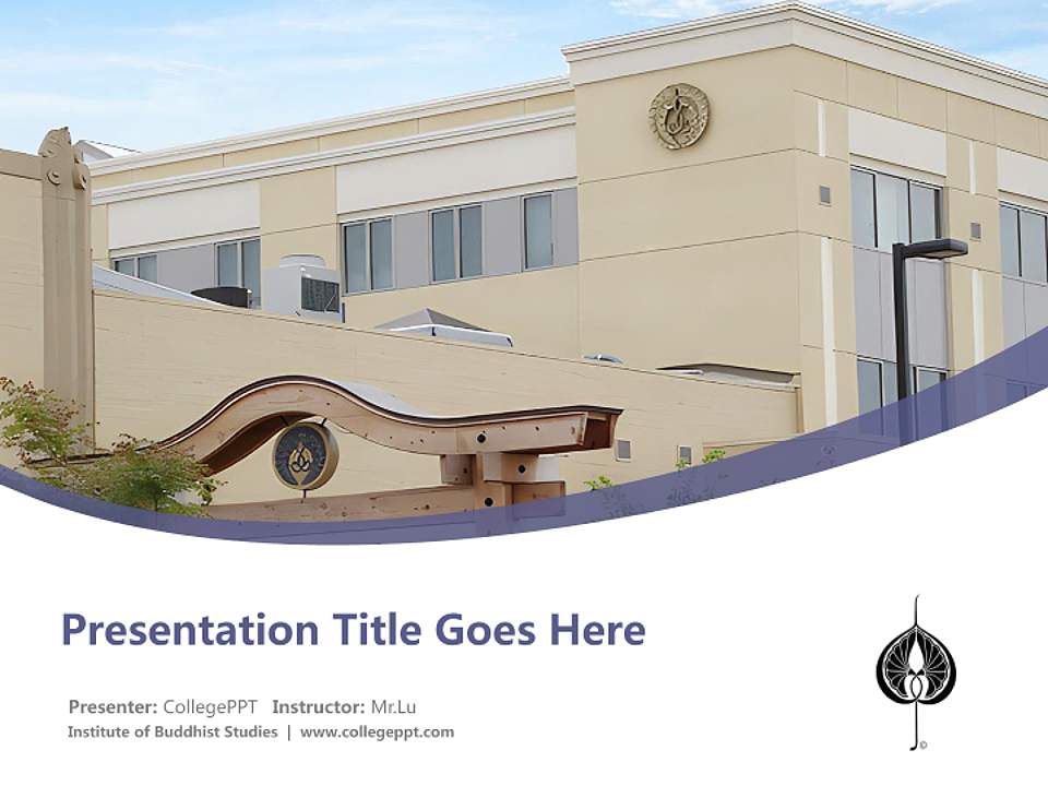 Institute of Buddhist Studies Course/Courseware Creation PPT Template4:3 ratio PPT effect preview image5