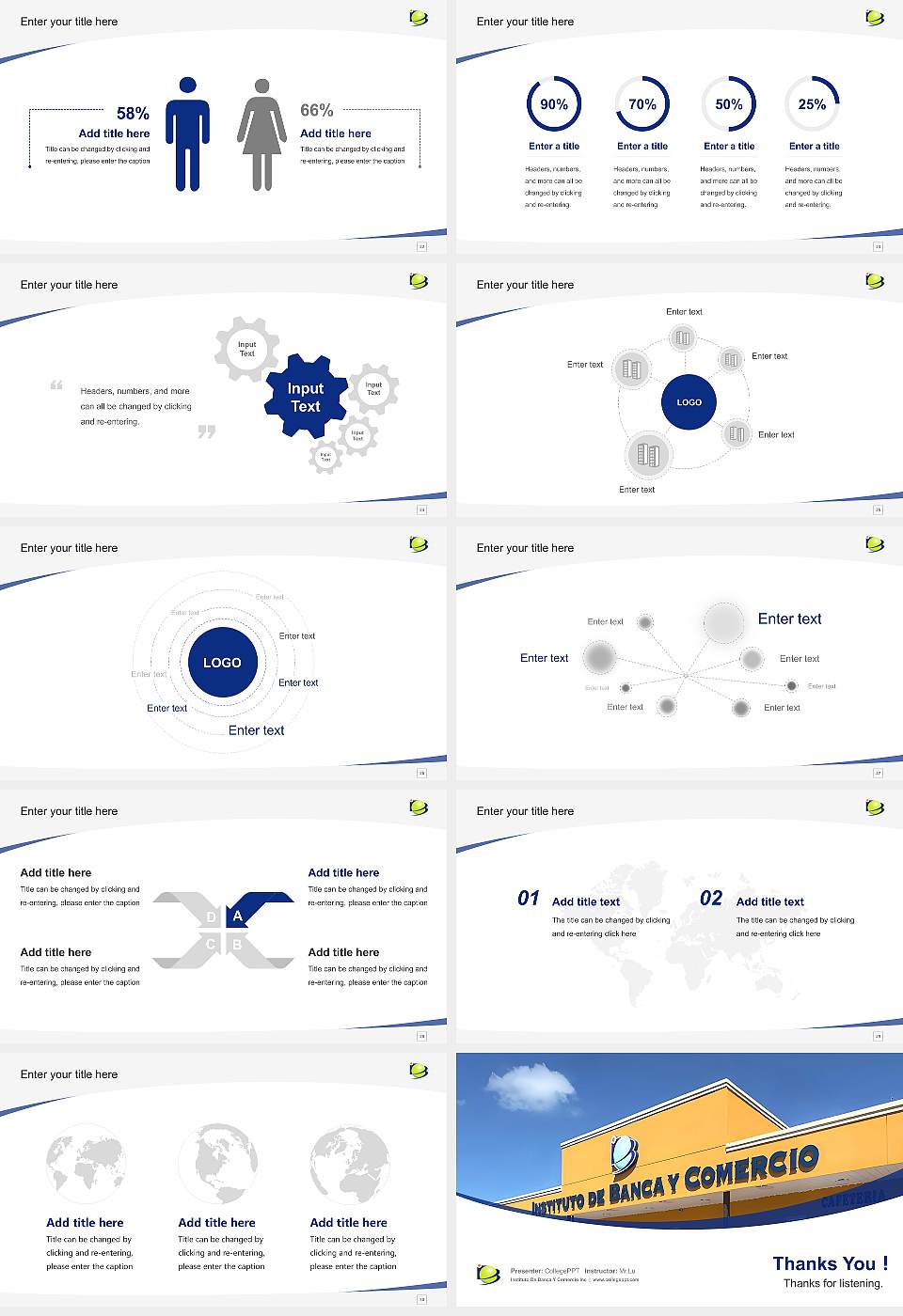 Instituto De Banca Y Comercio Inc Course/Courseware Creation PPT Template16:9 ratio PPT effect preview image4