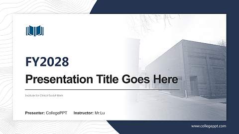Institute for Clinical Social Work Academic Presentation/Research Findings Report PPT Template