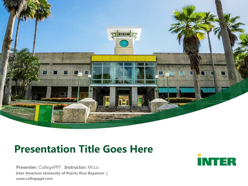 Inter American University of Puerto Rico-Bayamon Course/Courseware Creation PPT Template4:3 ratio PPT effect preview image5