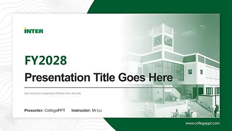 Inter American University of Puerto Rico-Arecibo Academic Presentation/Research Findings Report PPT Template