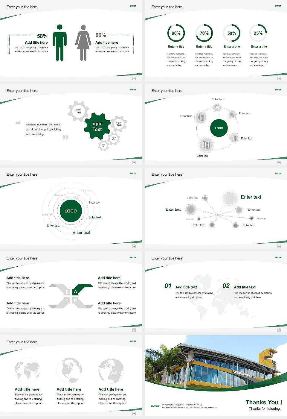 Inter American University of Puerto Rico-Barranquitas Course/Courseware Creation PPT Template16:9 ratio PPT effect preview image4