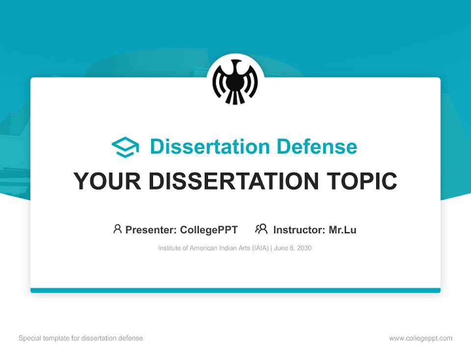 Institute of American Indian Arts (IAIA) Graduation Thesis Defense PPT Template4:3 ratio PPT effect preview image7