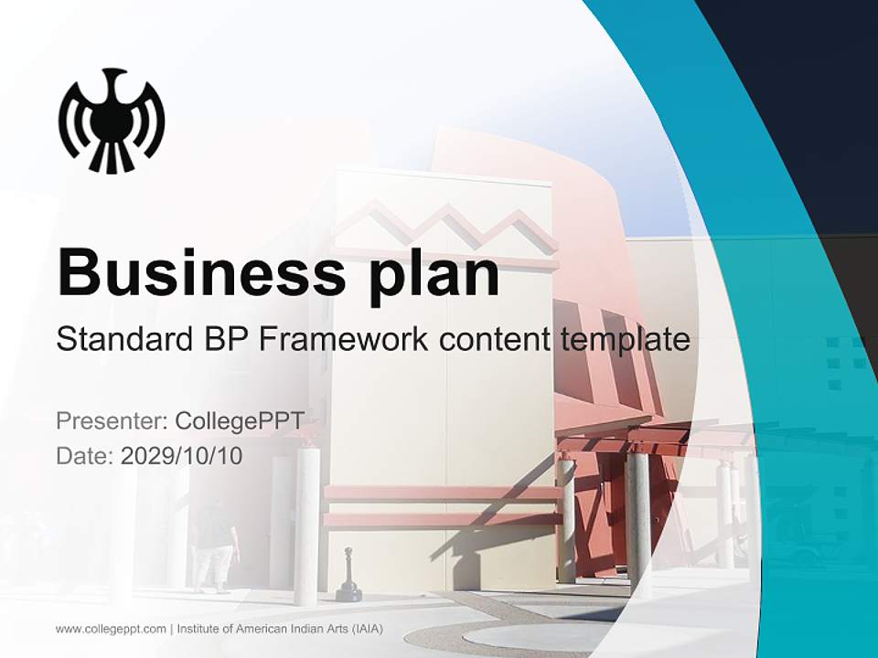 Institute of American Indian Arts (IAIA) Competition/Entrepreneurship Contest PPT Template4:3 ratio PPT effect preview image9