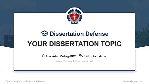 Institute of Lutheran Theology Graduation Thesis Defense PPT Template