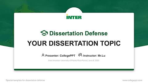 Inter American University of Puerto Rico-Ponce Graduation Thesis Defense PPT Template