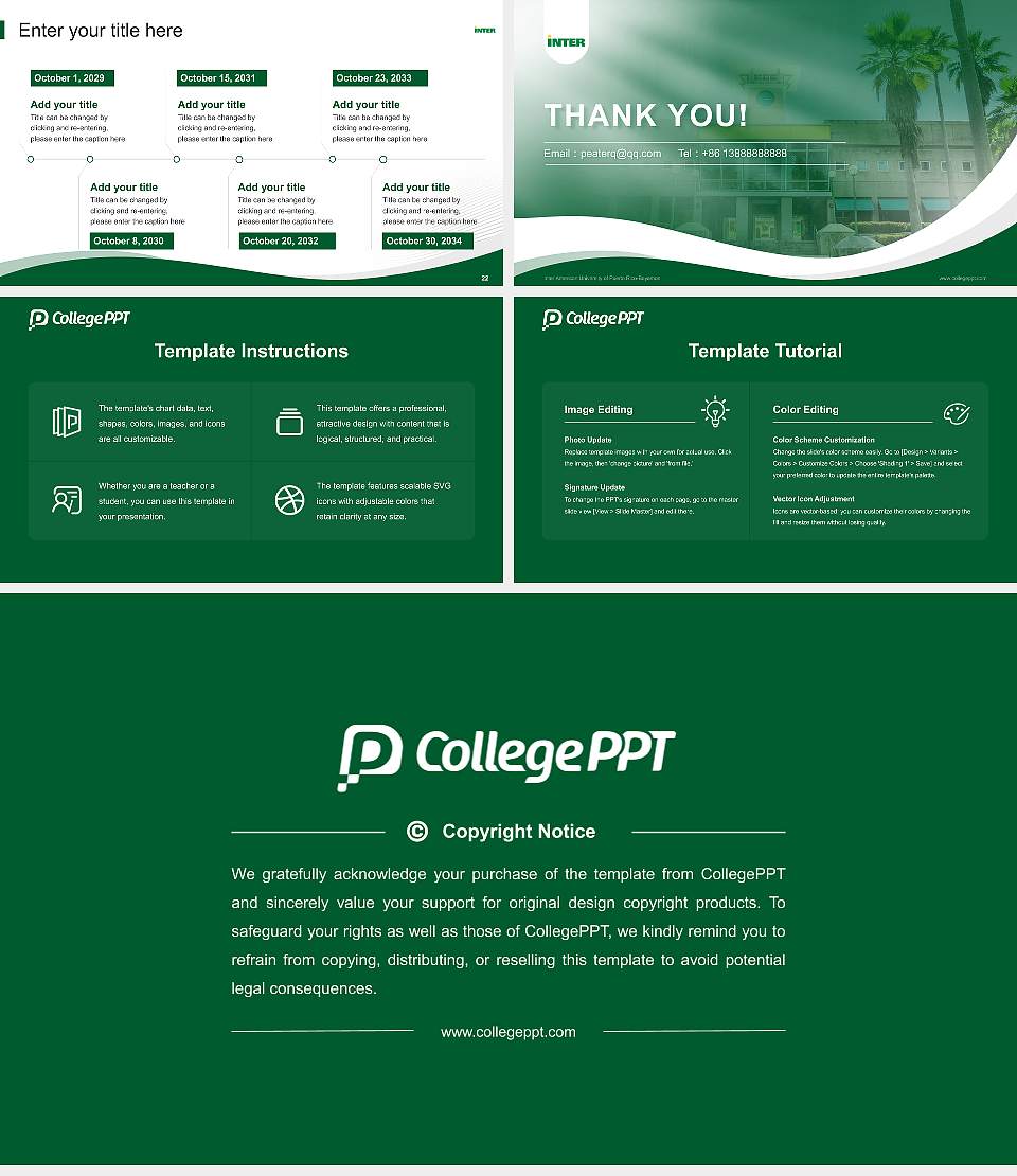 Inter American University of Puerto Rico-Bayamon Lecture Sharing and Networking Event PPT Template16:9 ratio PPT effect preview image4