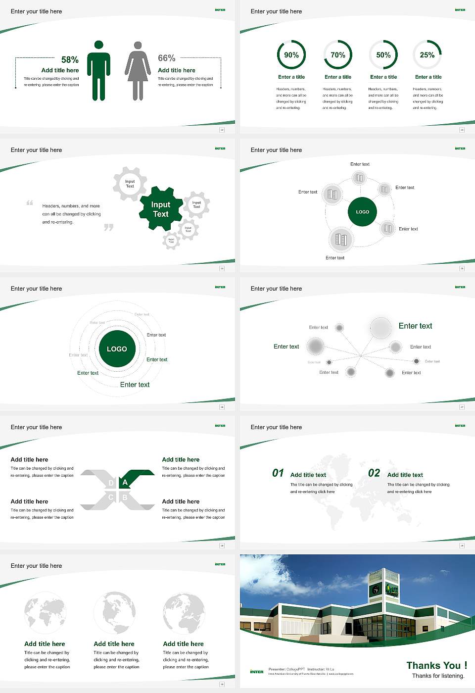 Inter American University of Puerto Rico-Arecibo Course/Courseware Creation PPT Template16:9 ratio PPT effect preview image4