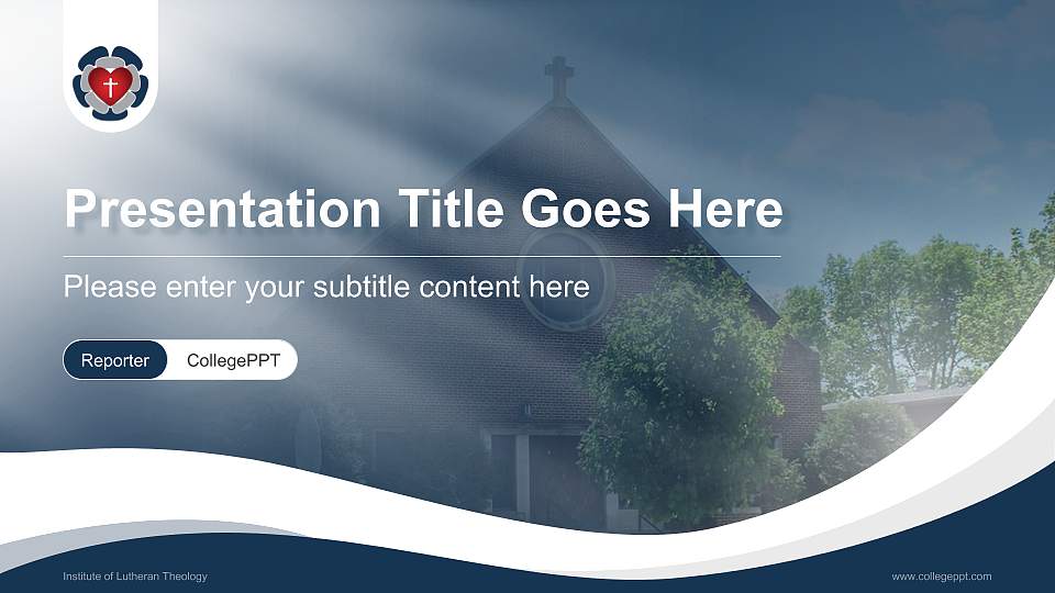 Institute of Lutheran Theology Lecture Sharing and Networking Event PPT Template16:9 ratio PPT effect preview image