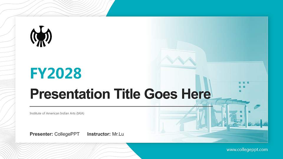 Institute of American Indian Arts (IAIA) Academic Presentation/Research Findings Report PPT Template16:9 ratio PPT effect preview image