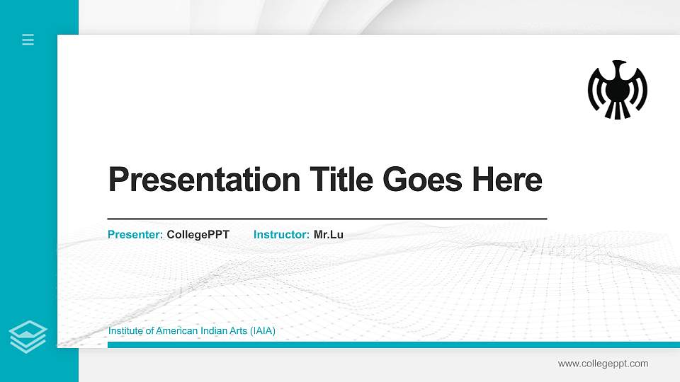 Institute of American Indian Arts (IAIA) Thesis Proposal/Graduation Defense PPT Template16:9 ratio PPT effect preview image